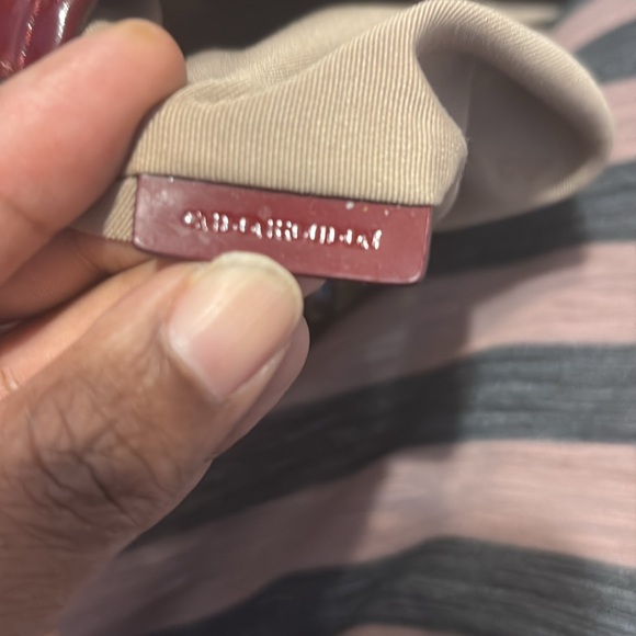 BURBERRY Burgundy/Beige Nova Stars Printed PVC and Patent Leather Nickie Tote - Picture 10 of 13